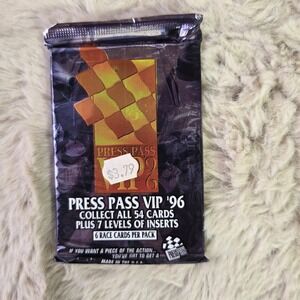 1996 Press Pass VIP NASCAR Sealed Pack 6 Cards Dale Earnhardt Racing